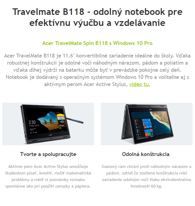 Acer TravelMate Spin B1