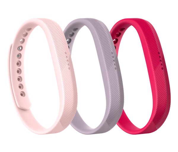 Fitbit Flex 2 Classic Band 3-Pack Pink - náhradné náramky